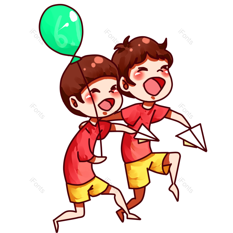 卡通儿童图片,卡通人物元素,小朋友PNG,气球免抠素材